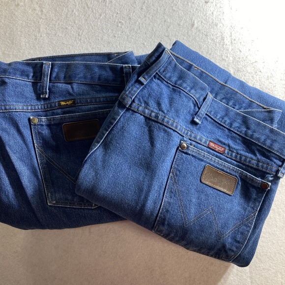 Wrangler Other - Wrangler Jeans Lot of 2 Mens 44x32 Regular Fit & Relaxed Fit Workwear Denim